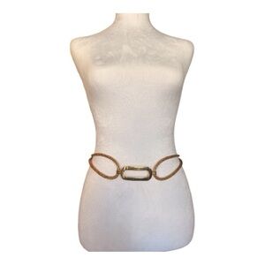 Vintage 1970s Expandable Gold Coil Belt, Richard Bower Inc.